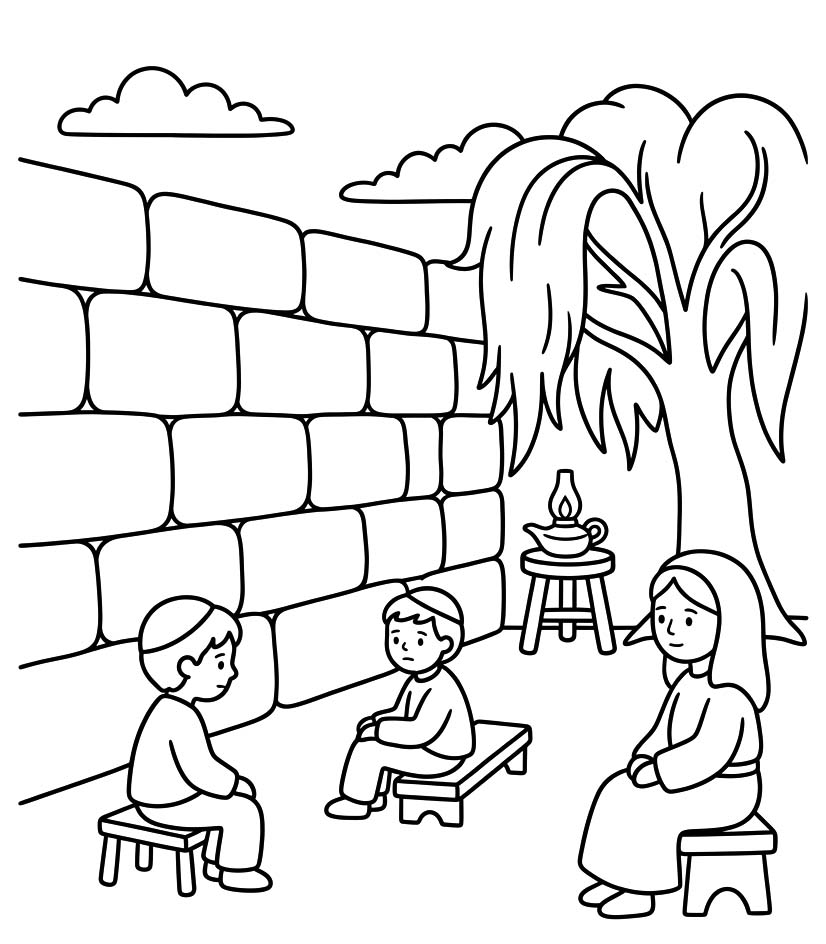 Tisha B’av afdrukbaar simpel