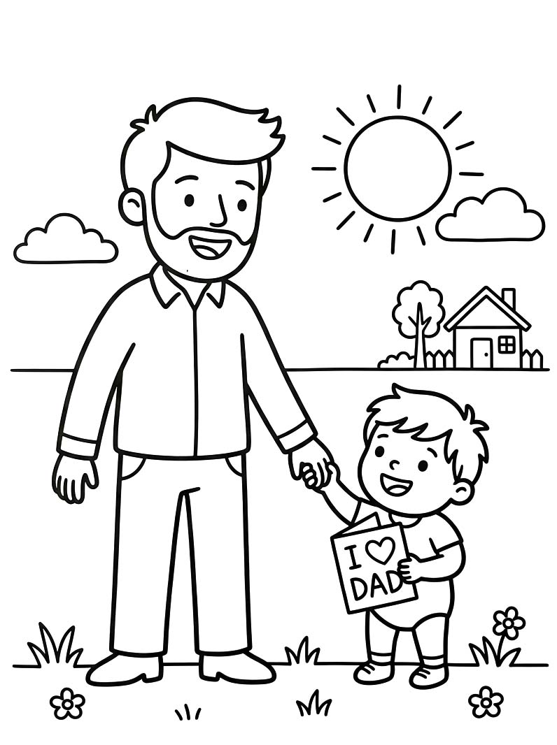 Vaderdag afdrukbaar voor kinderen