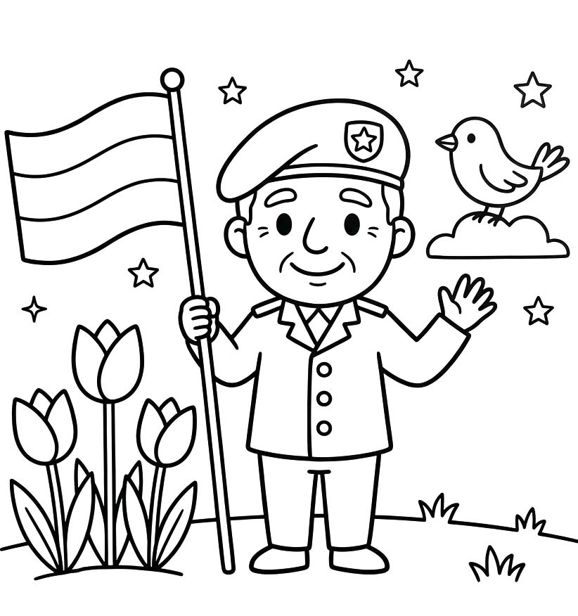 Veteranendag gratis afdrukbaar simpel