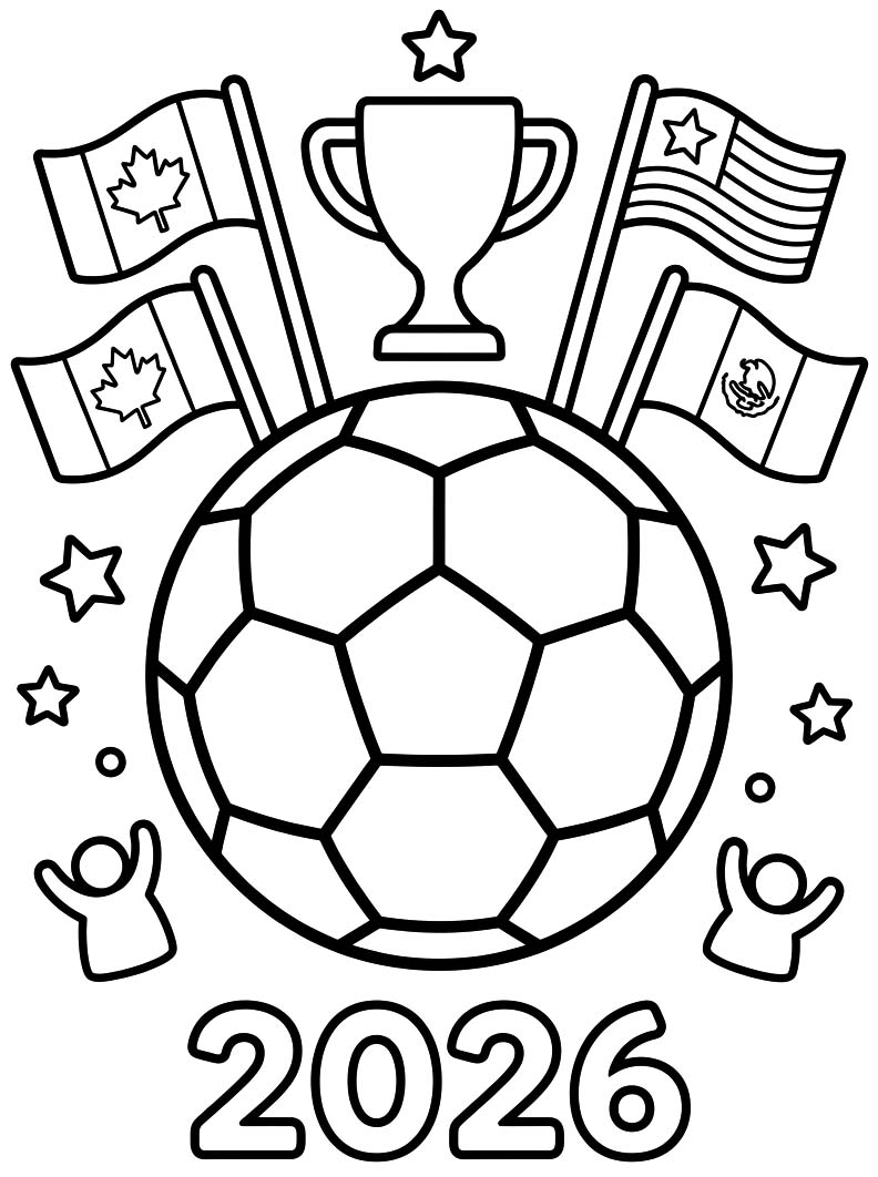 Wereldkampioenschap 2026 afdrukbaar basis