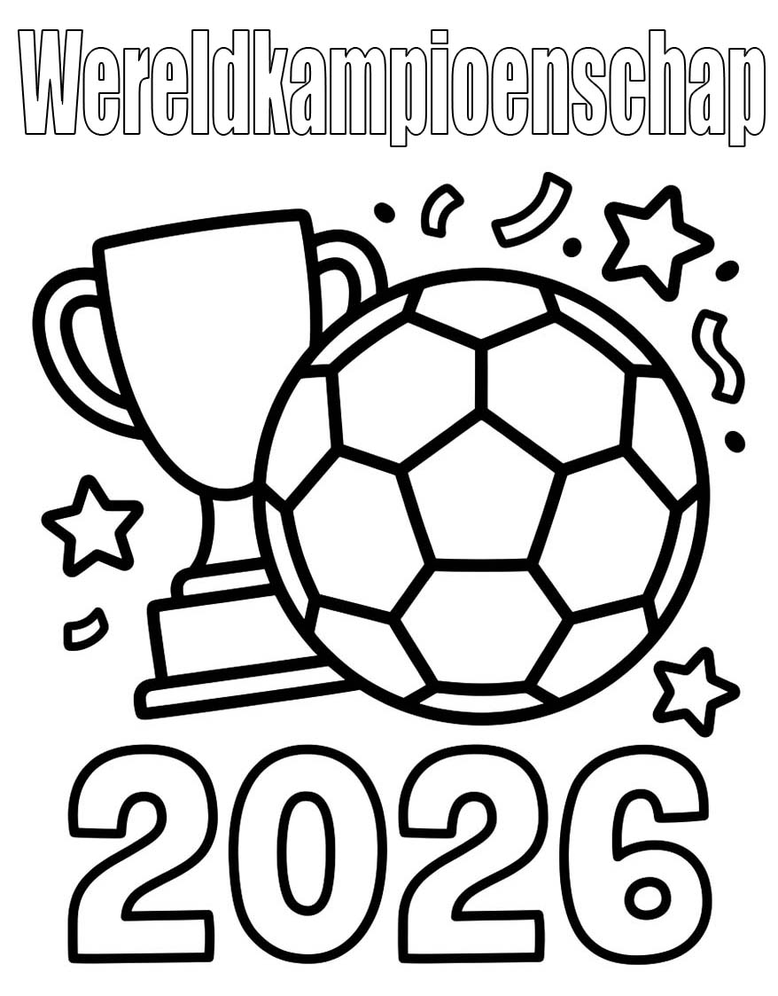 Wereldkampioenschap 2026 afdrukbaar simpel