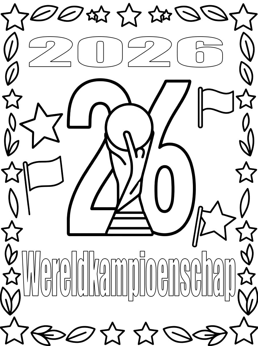 Wereldkampioenschap 2026 gratis afdrukbaar