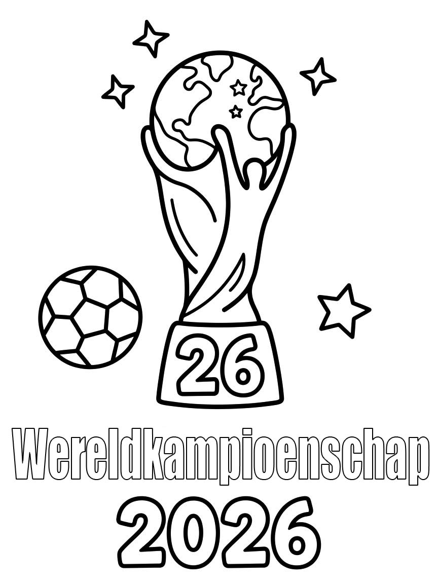 Wereldkampioenschap 2026 gratis afdrukbaar simpel