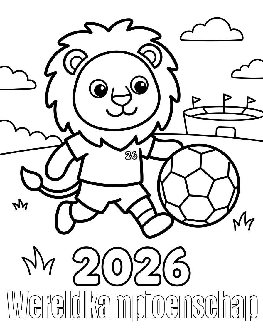 Wereldkampioenschap 2026 gratis afdrukbaar voor kinderen
