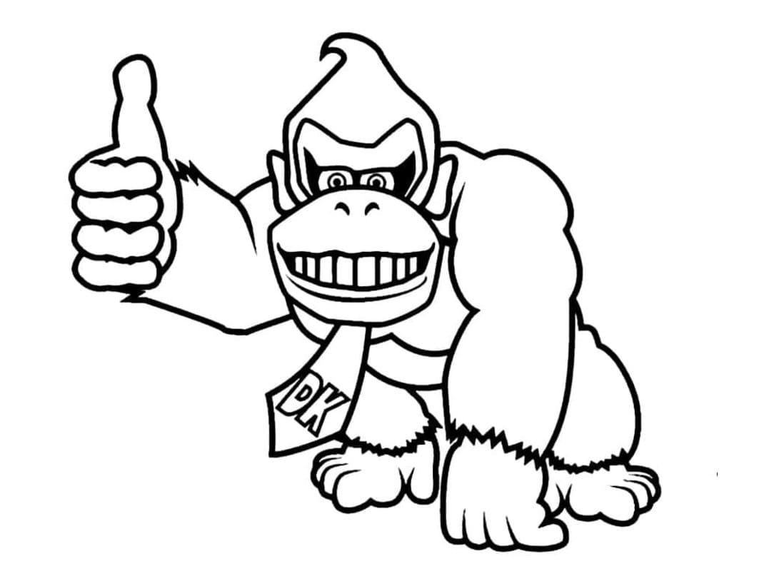 Afbeelding Donkey Kong printbaar
