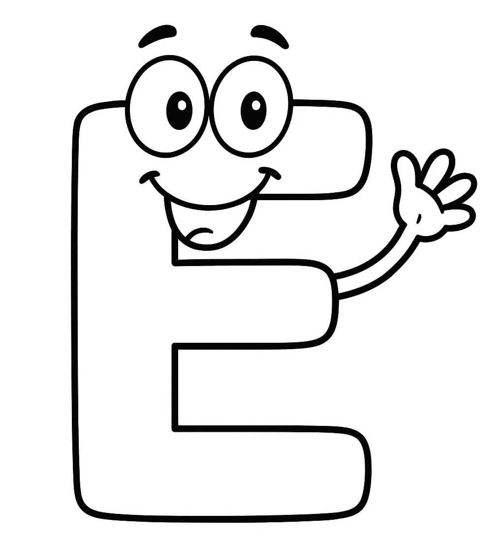 Afbeelding Letter E afdrukbaar