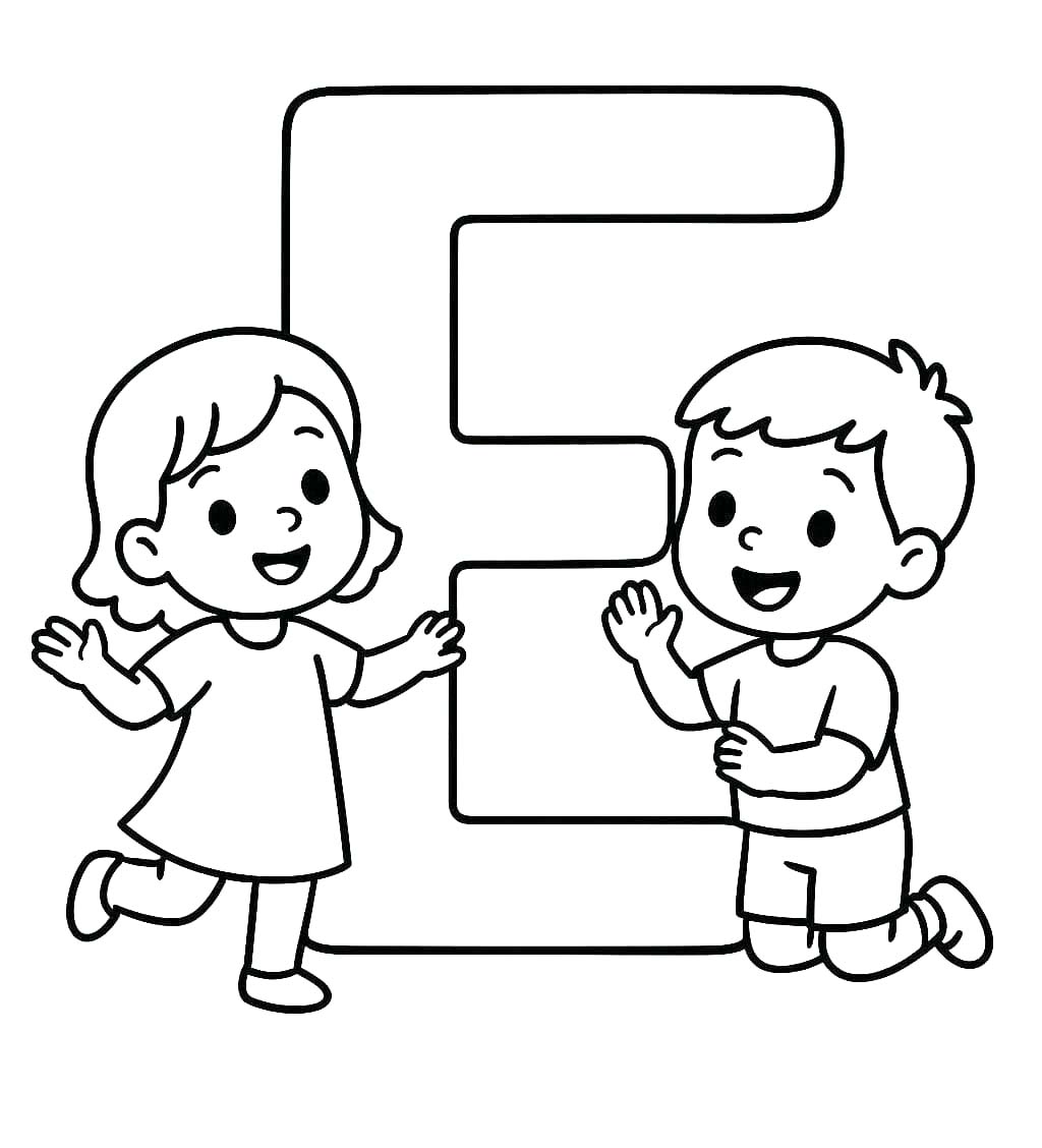 Afbeelding Letter E printbaar