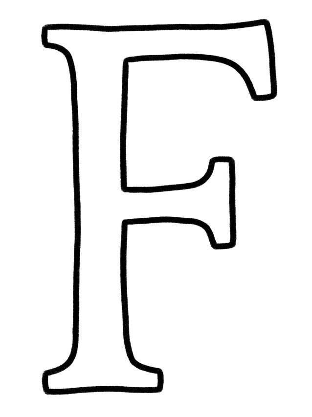 Afbeelding Letter F afdrukbaar