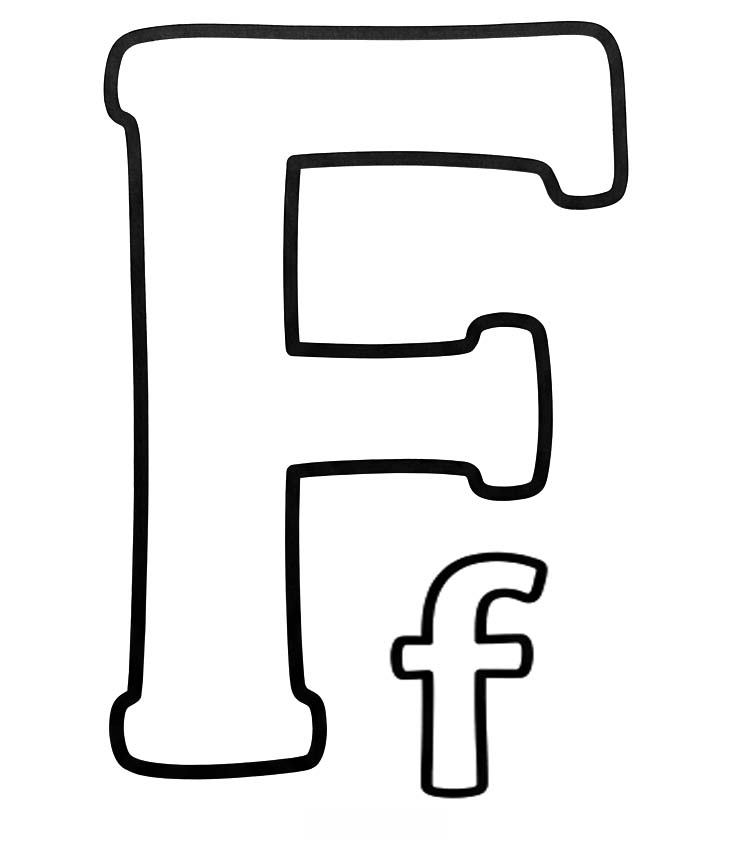 Afbeelding Letter F printbaar