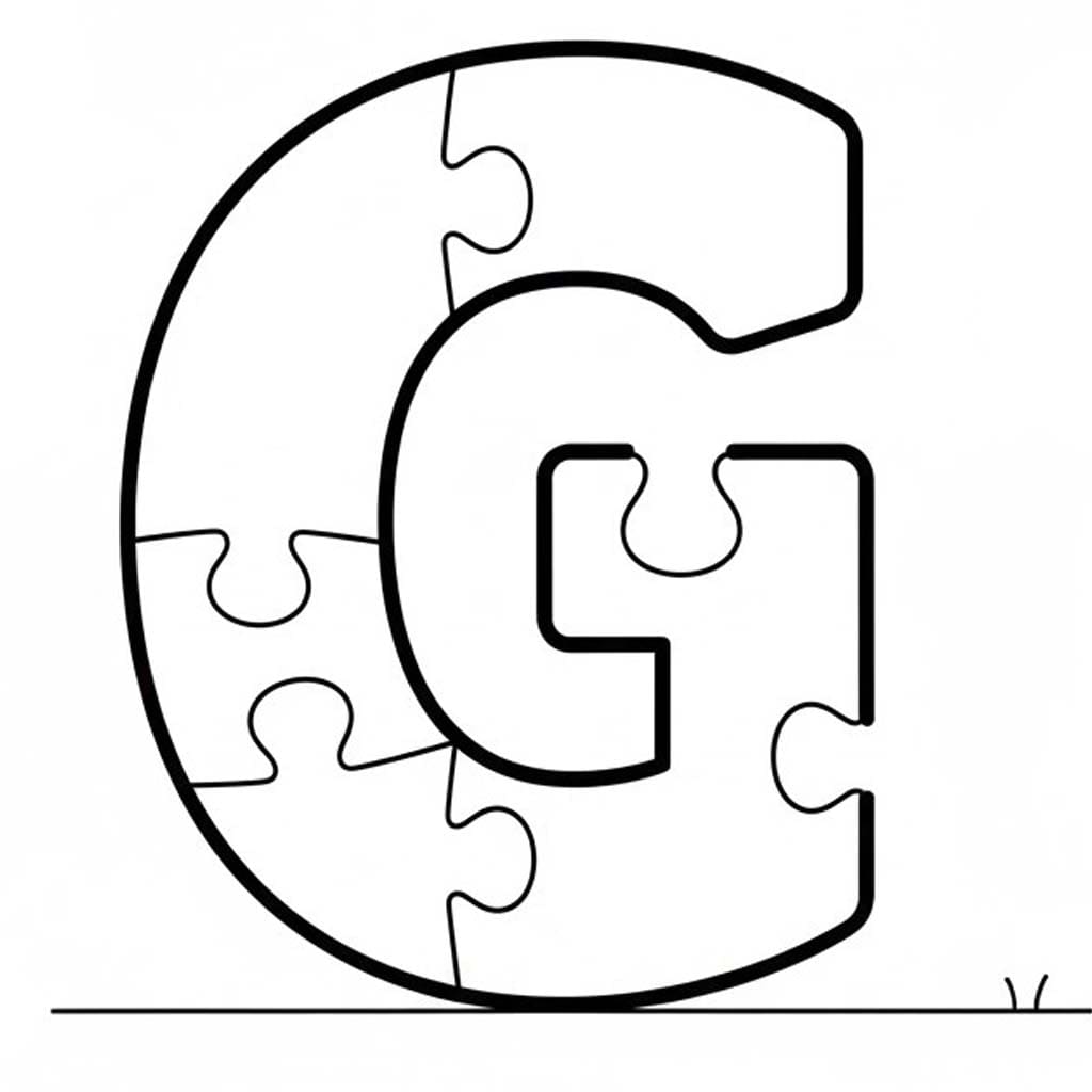Afbeelding Letter G gratis afdrukbaar