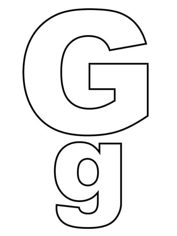 Afbeelding Letter G printbaar