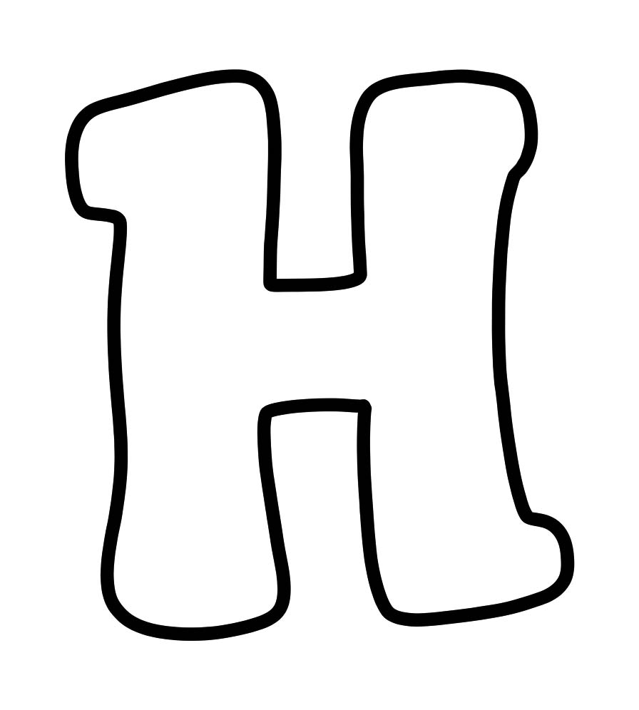 Afbeelding Letter H afdrukbaar