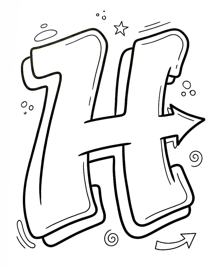 Afbeelding Letter H gratis