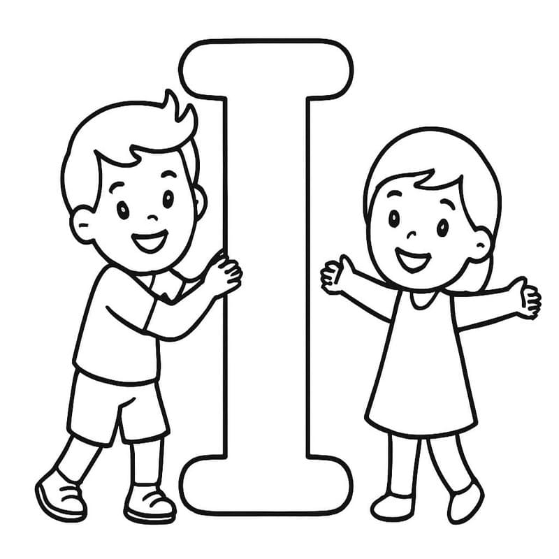 Afbeelding Letter I afdrukbaar