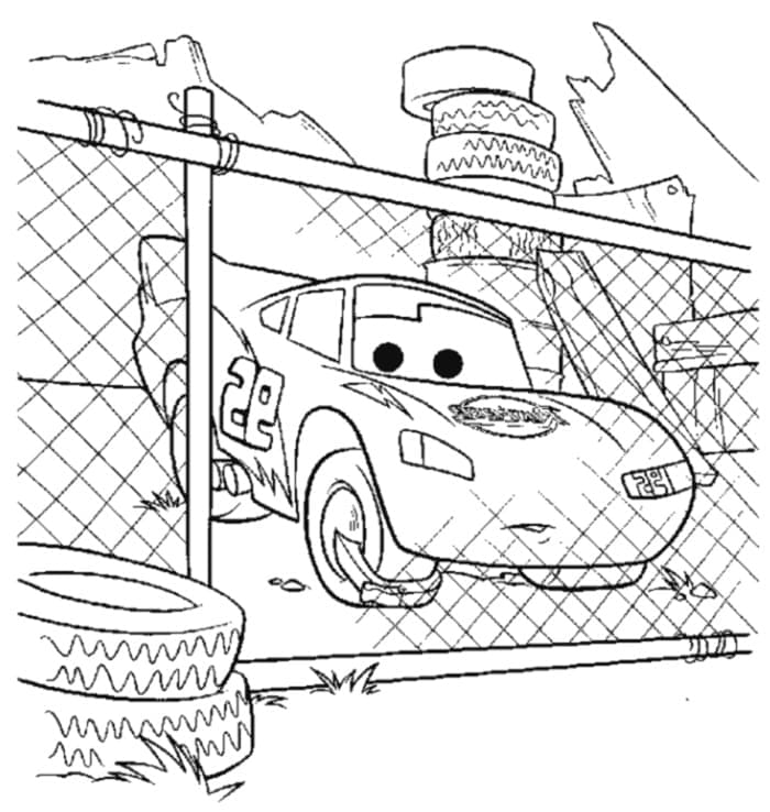 Afbeelding Lightning Mcqueen gratis afdrukbaar