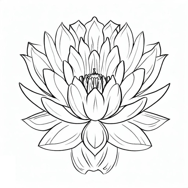 Afbeelding Lotusbloem afdrukbaar