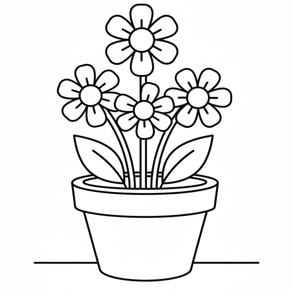 Bloempot gratis simpel
