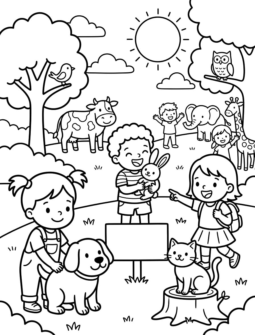 Dierendag afdrukbaar voor kinderen