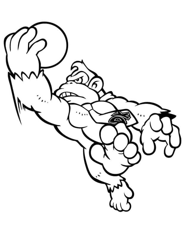 Donkey Kong afdrukbaar basis
