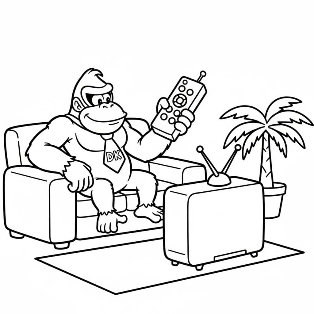Donkey Kong afdrukbaar simpel