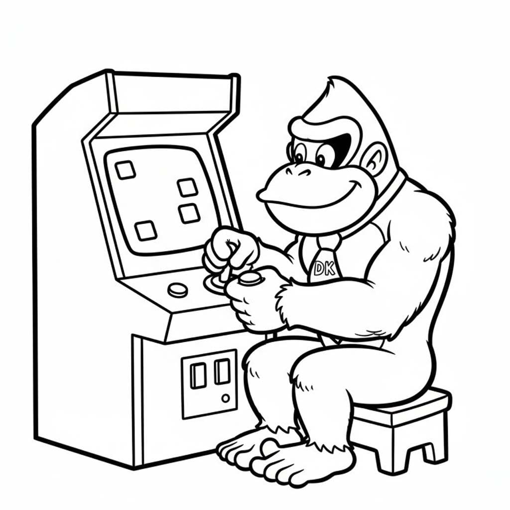 Donkey Kong afdrukbaar voor kinderen