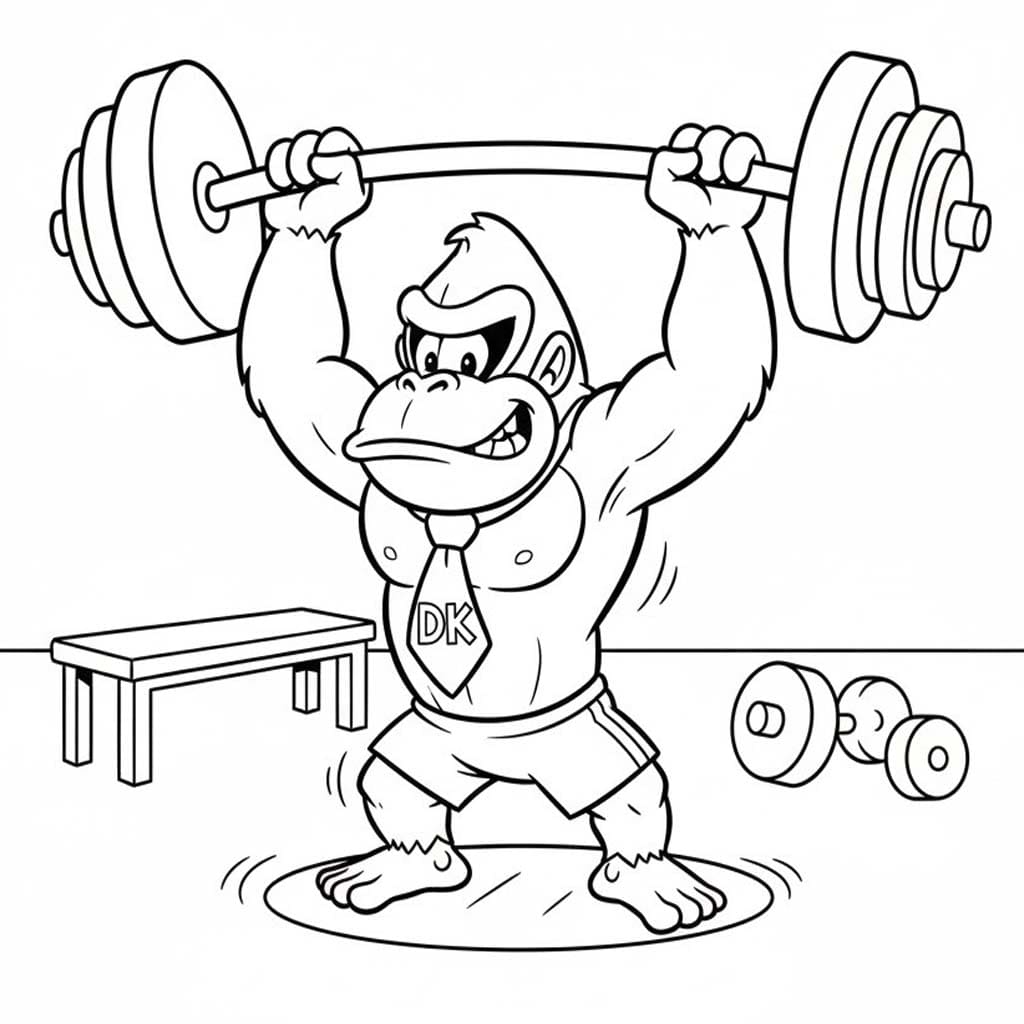 Donkey Kong gratis afdrukbaar simpel