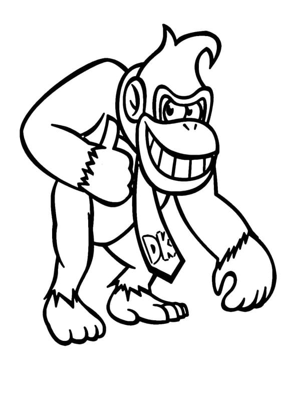 Donkey Kong gratis afdrukbaar voor kinderen
