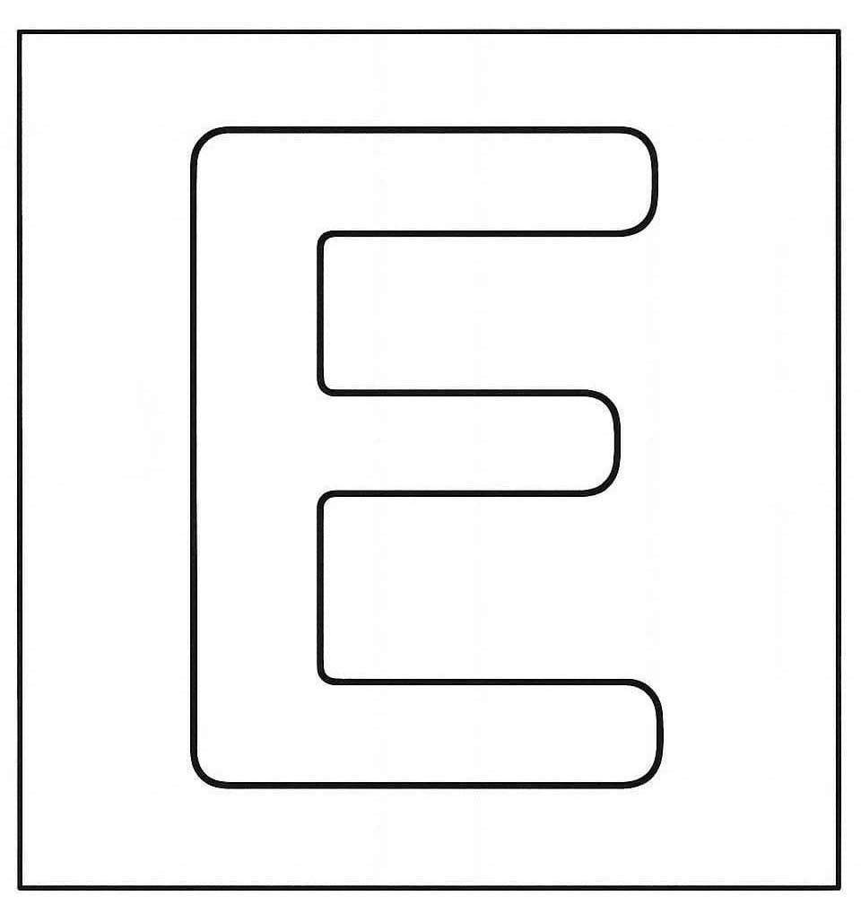 Letter E gratis basis