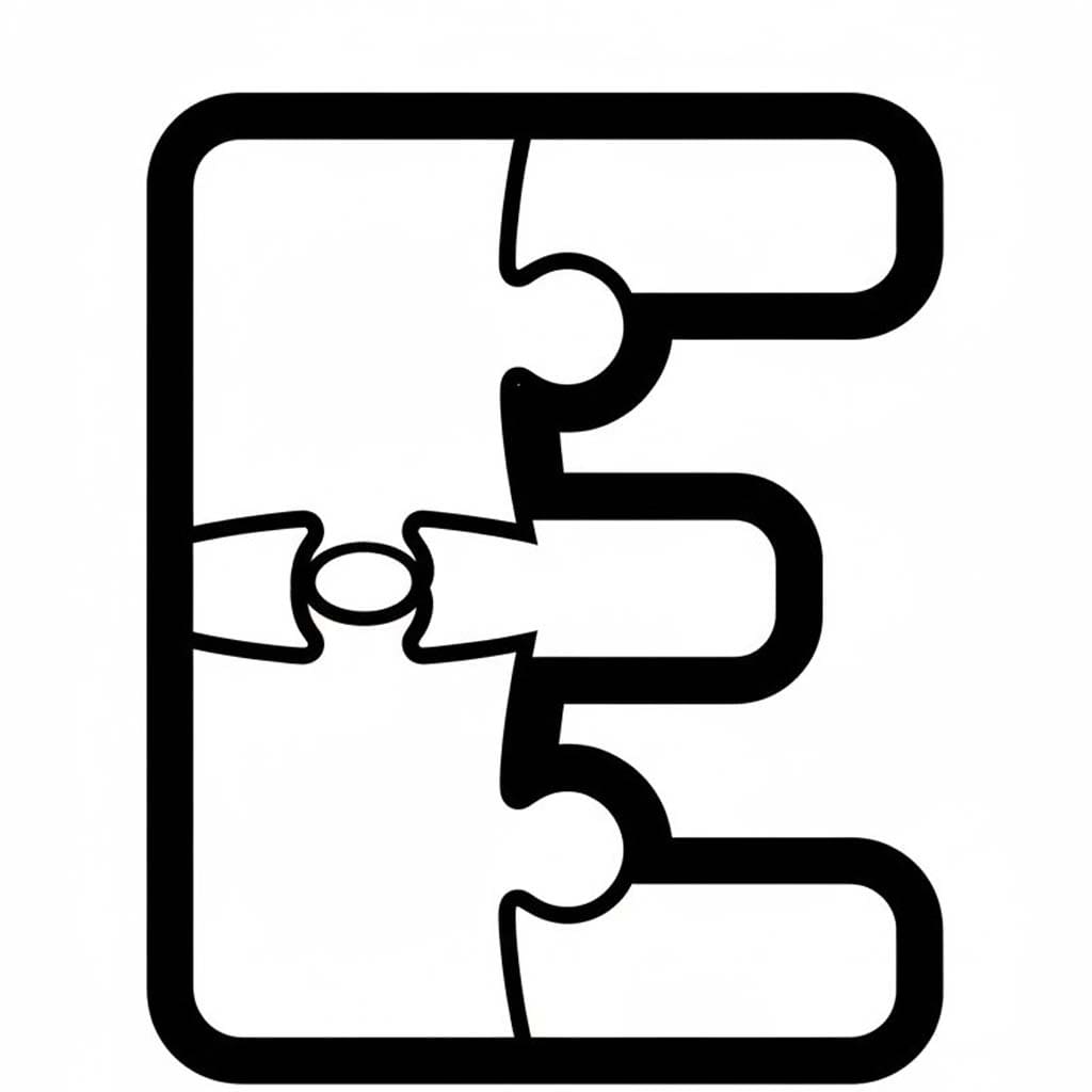 Letter E gratis eenvoudig
