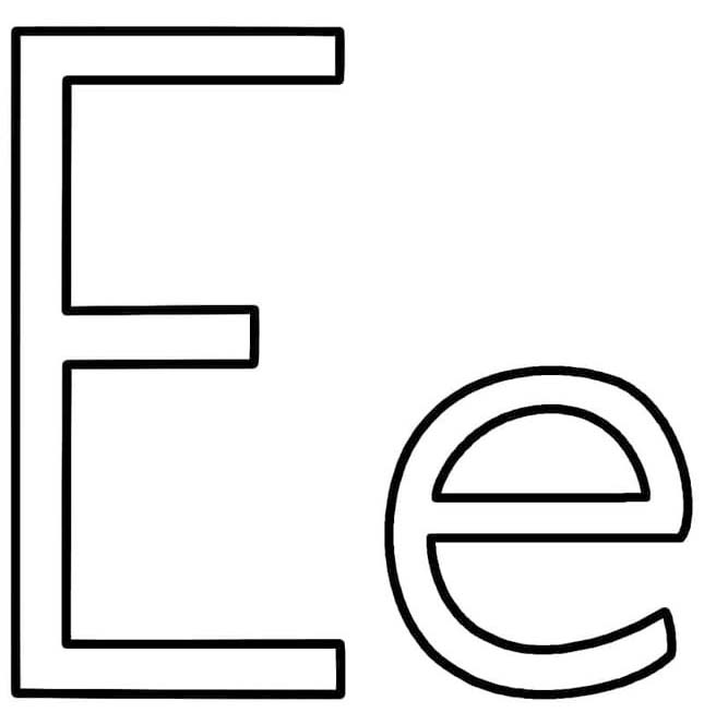 Letter E gratis voor kinderen
