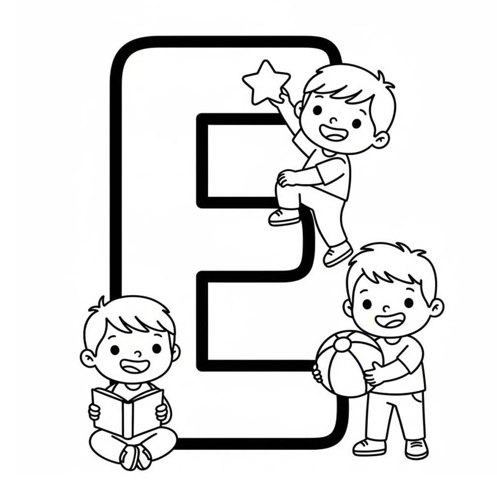 Letter E voor kinderen