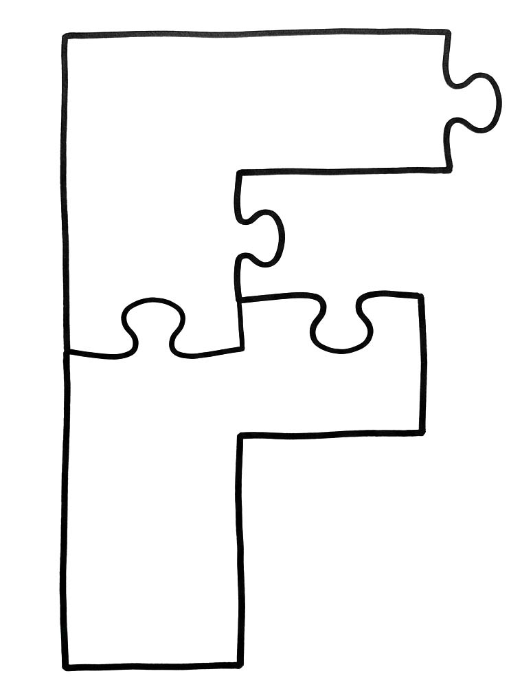 Letter F afdrukbaar basis