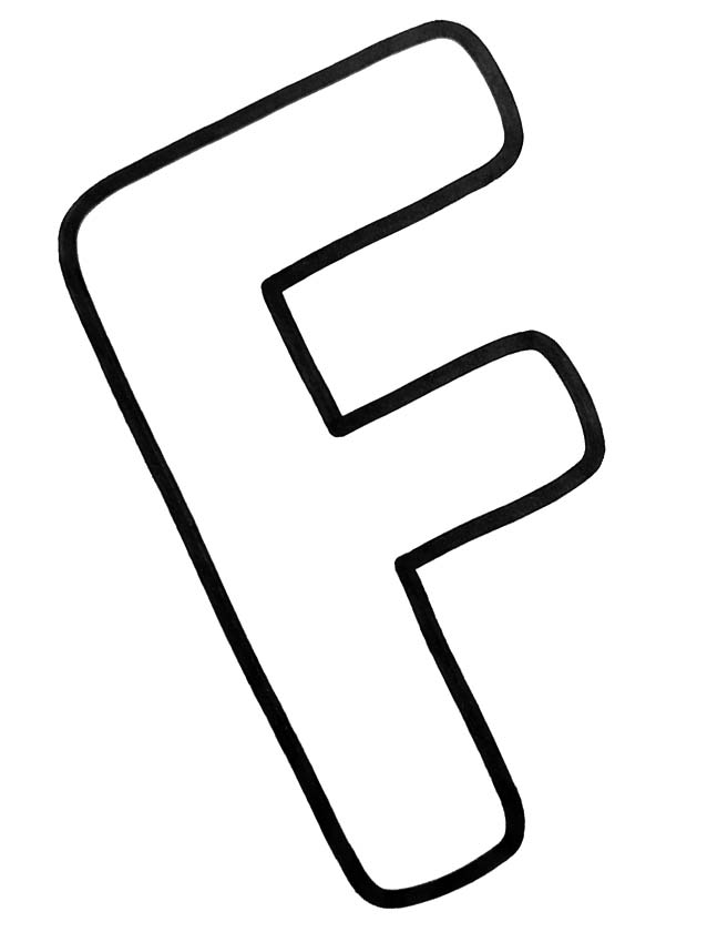 Letter F afdrukbaar eenvoudig