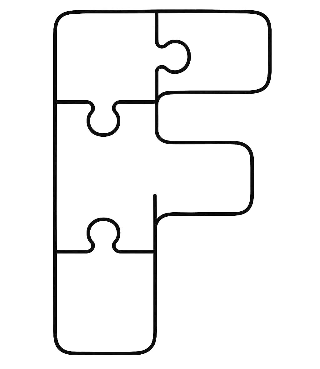 Letter F afdrukbaar