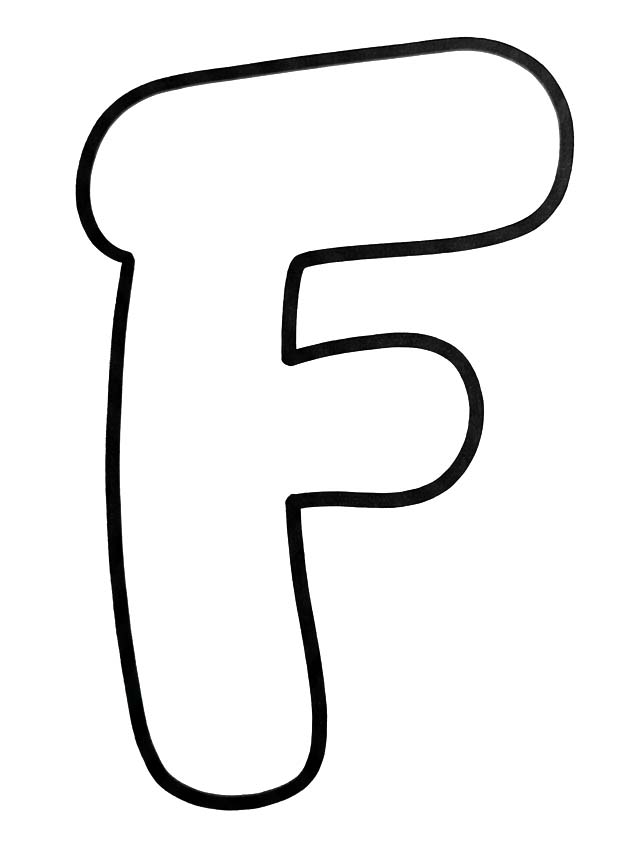 Letter F afdrukbaar simpel
