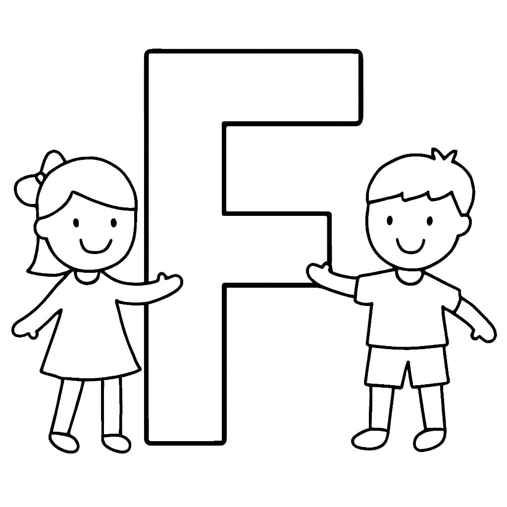 Letter F afdrukbaar voor kinderen