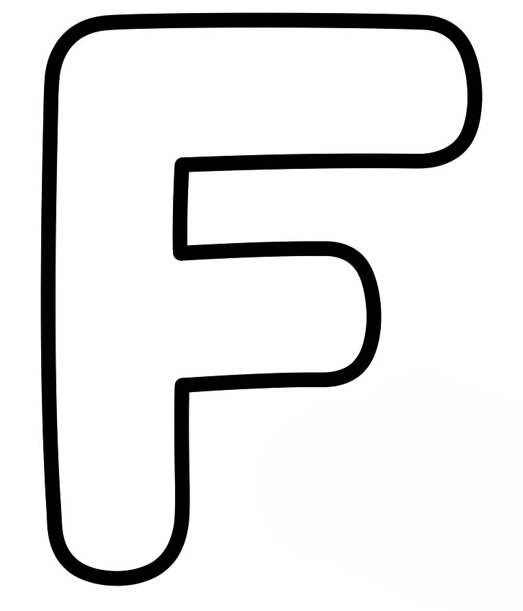 Letter F gratis afdrukbaar eenvoudig