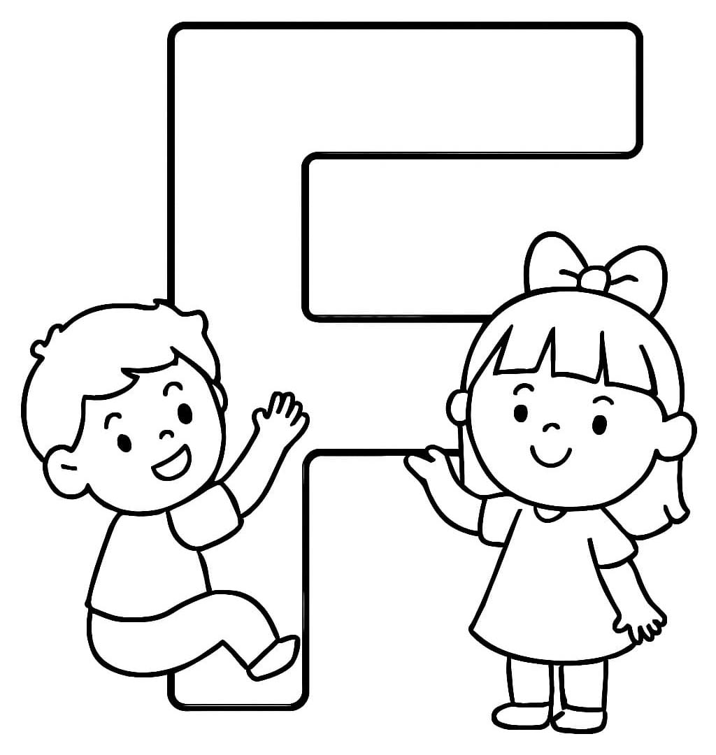 Letter F gratis afdrukbaar