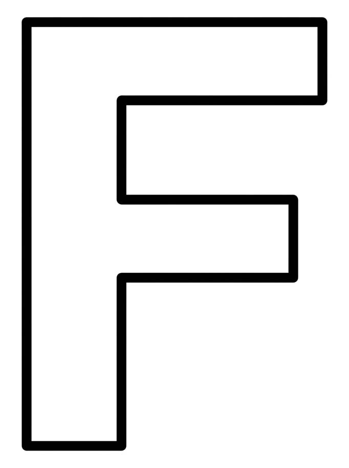 Letter F gratis eenvoudig