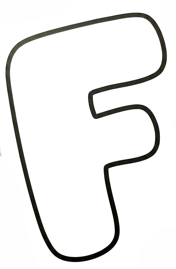 Letter F gratis simpel