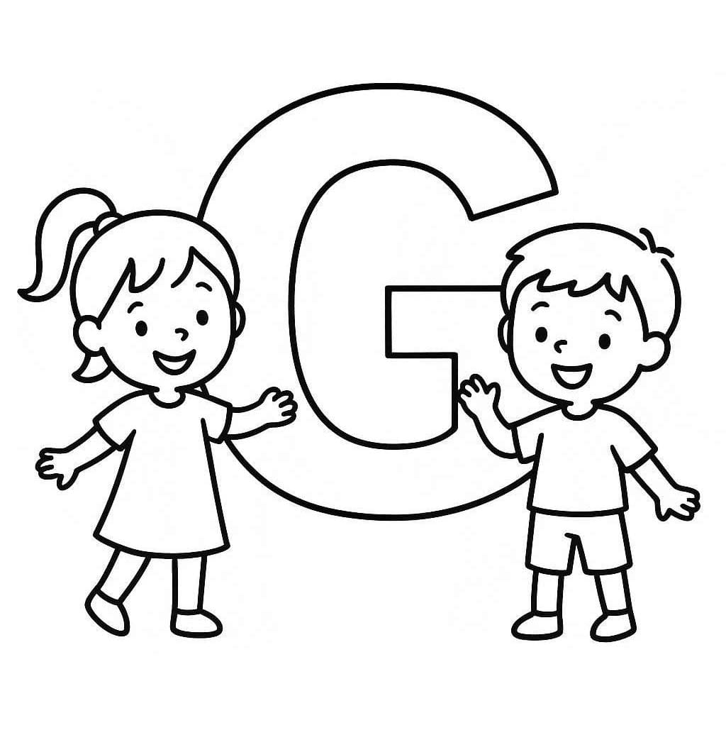 Letter G afdrukbaar basis
