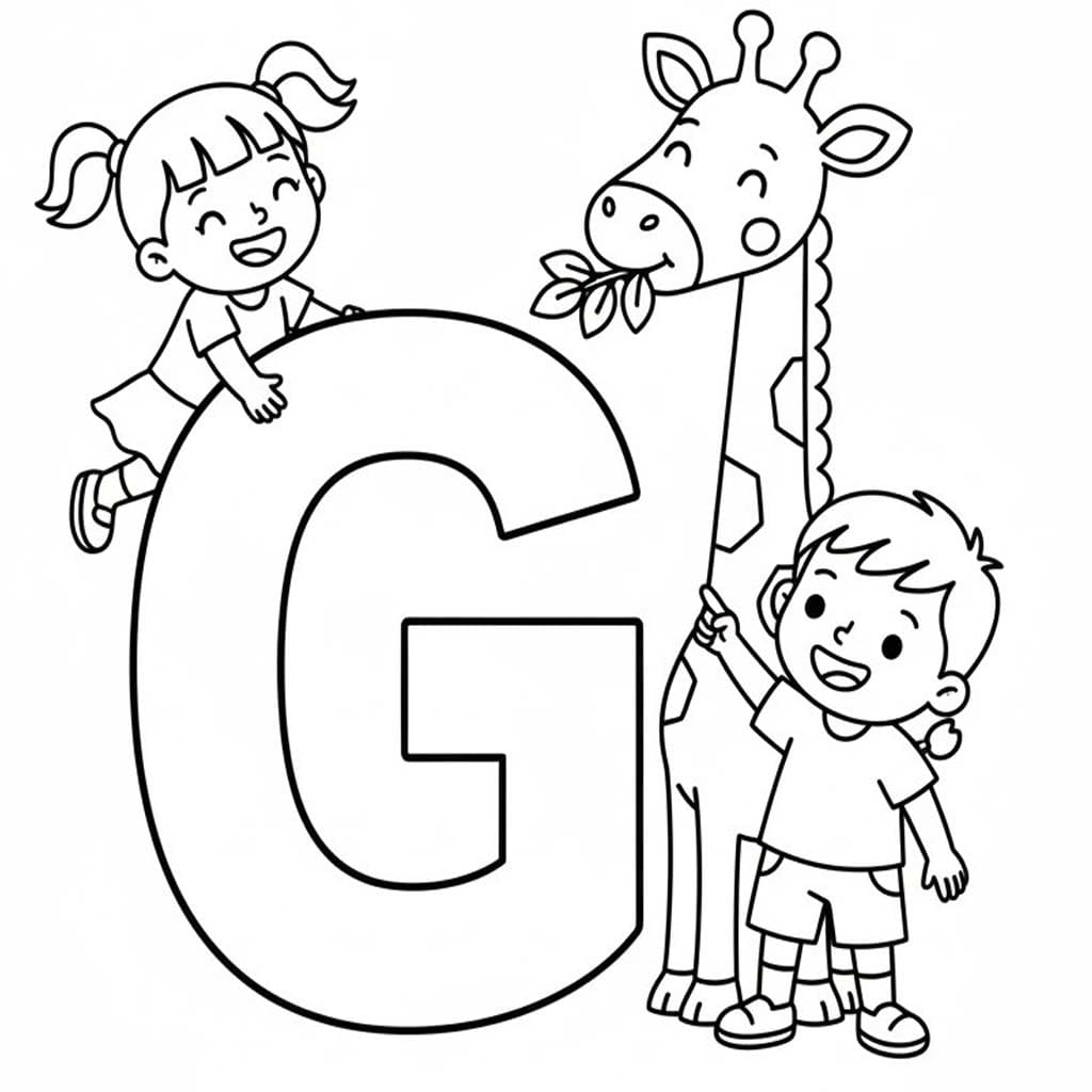 Letter G afdrukbaar eenvoudig