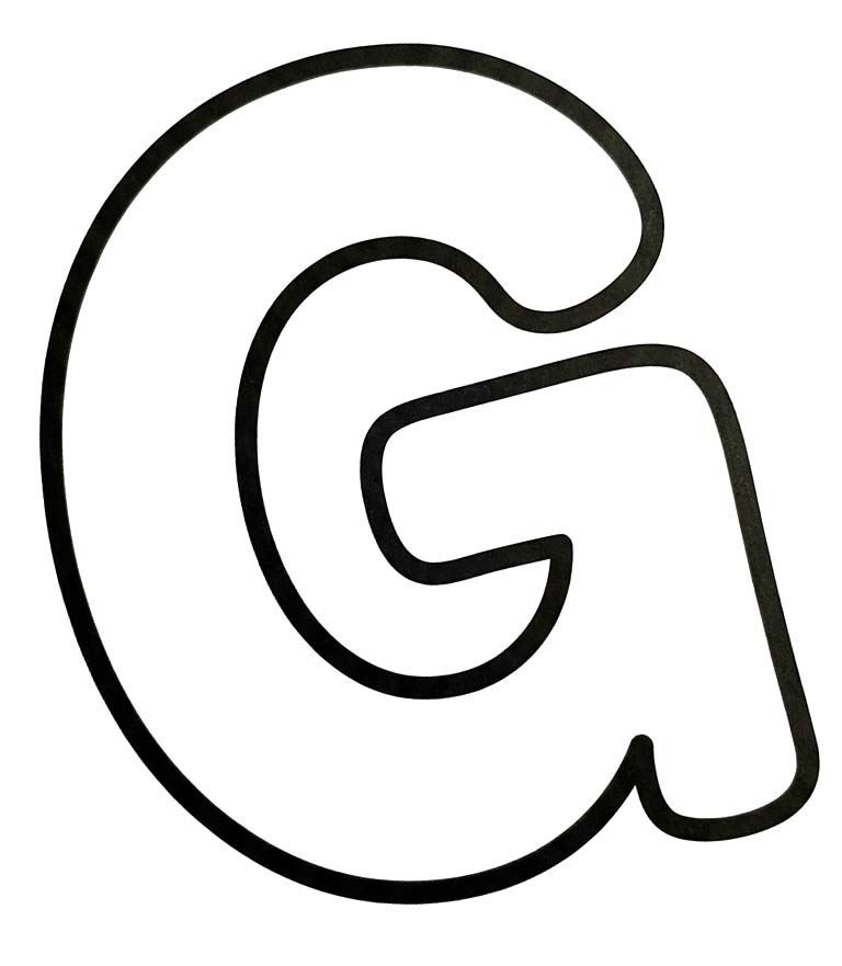 Letter G afdrukbaar