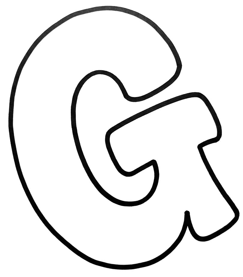 Letter G afdrukbaar voor kinderen