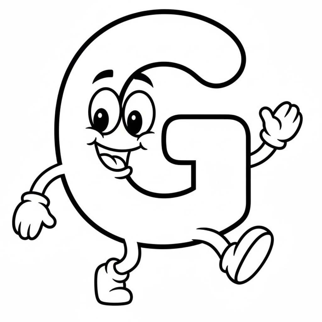 Letter G gratis afdrukbaar basis