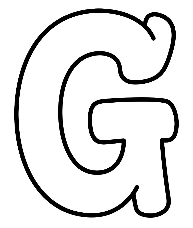 Letter G gratis afdrukbaar
