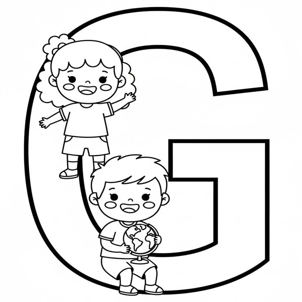 Letter G gratis eenvoudig
