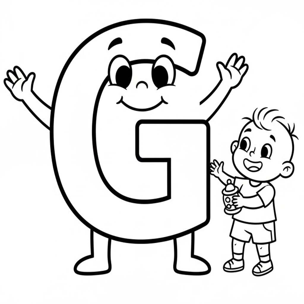 Letter G gratis simpel