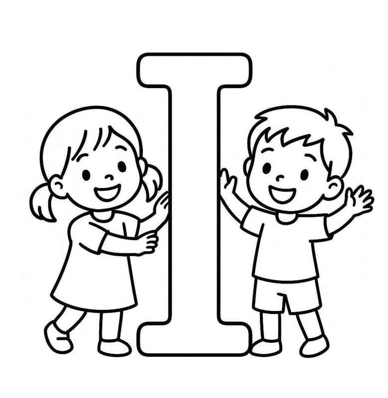 Letter I gratis simpel