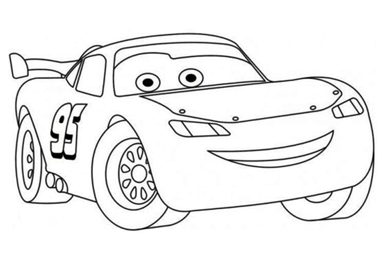 Lightning Mcqueen afdrukbaar eenvoudig